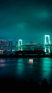 Preview wallpaper minato, japan, night city, bridge