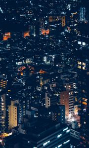 Preview wallpaper minato, japan, night city, buildings, city lights