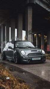 Preview wallpaper mini clubman, car, headlights, front view