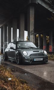 Preview wallpaper mini clubman, car, headlights, front view