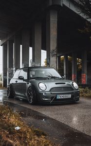 Preview wallpaper mini clubman, car, headlights, front view