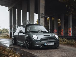 Preview wallpaper mini clubman, car, headlights, front view