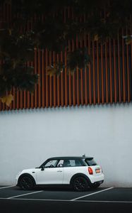 Preview wallpaper mini cooper, mini, car, white, side view