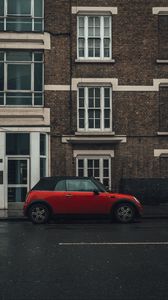 Preview wallpaper mini cooper, mini, car, red, side view