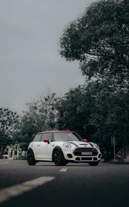 Preview wallpaper mini cooper, mini, car, white, road