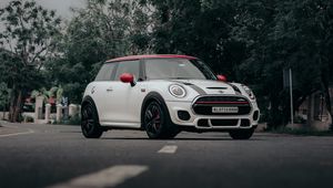 Preview wallpaper mini cooper, mini, car, white, road