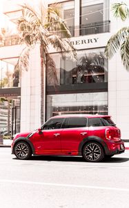 Preview wallpaper mini cooper, mini, marque, red, street