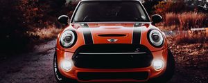 Preview wallpaper mini cooper s, mini cooper, car, headlight, glow