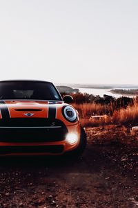 Preview wallpaper mini cooper s, mini cooper, car, headlight, front view