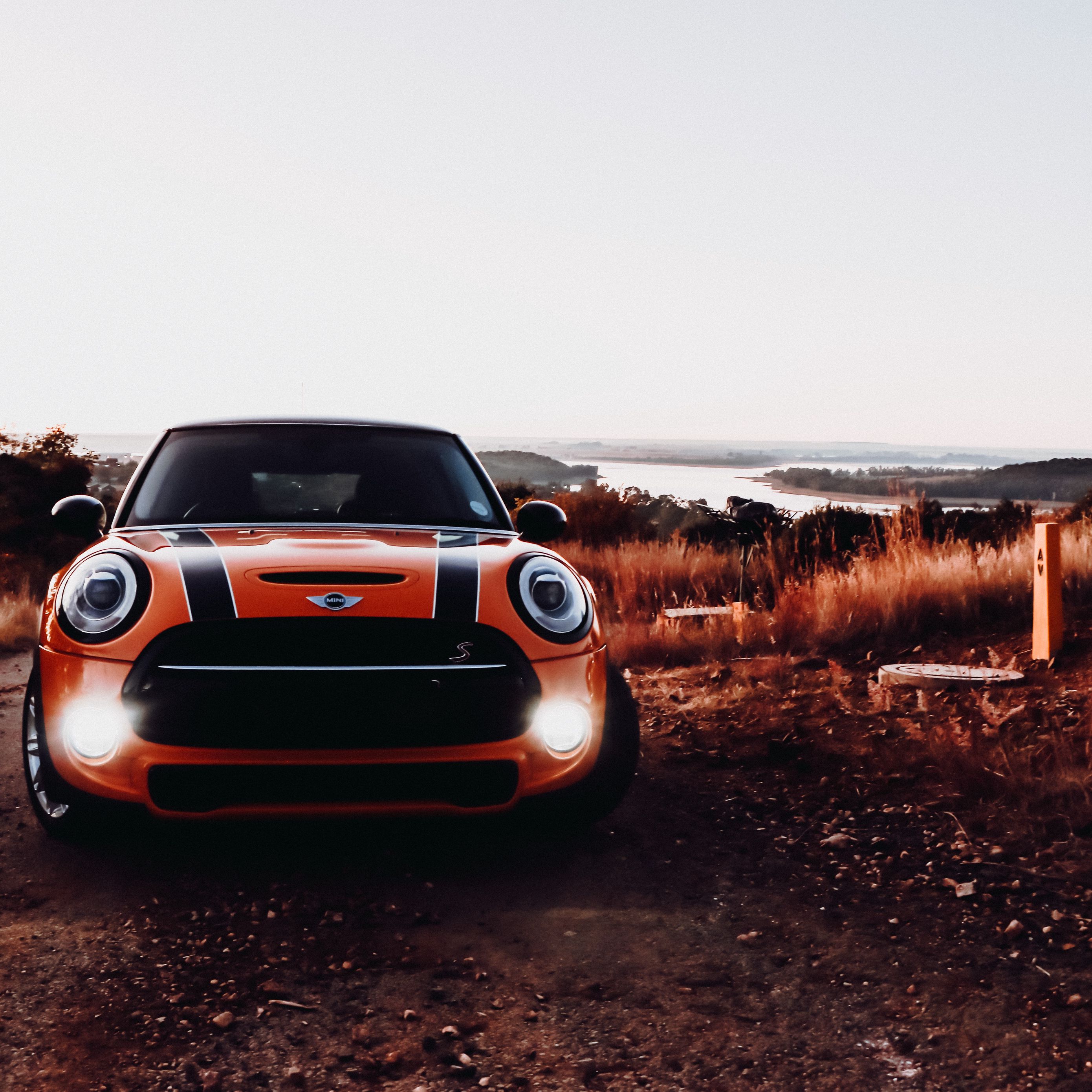 Download wallpaper 2780x2780 mini cooper s, mini cooper, car, headlight