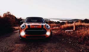 Preview wallpaper mini cooper s, mini cooper, car, headlight, front view