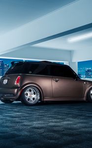 Preview wallpaper mini cooper, side view, parking
