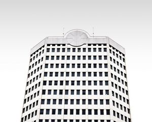 Preview wallpaper minimalism, building, facade, bottom view