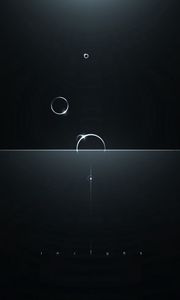 Preview wallpaper minimalism, circles, reflections, light, dark, intuition