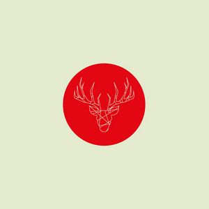 Preview wallpaper minimalist, circle, deer, art
