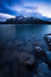 Preview wallpaper minnewanka, lake, canada, mountains