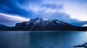 Preview wallpaper minnewanka, lake, canada, mountains