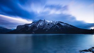 Preview wallpaper minnewanka, lake, canada, mountains