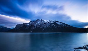 Preview wallpaper minnewanka, lake, canada, mountains