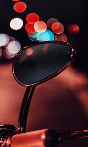 Preview wallpaper mirror, drops, glare, bokeh, lights, night