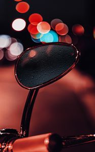 Preview wallpaper mirror, drops, glare, bokeh, lights, night