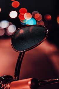 Preview wallpaper mirror, drops, glare, bokeh, lights, night