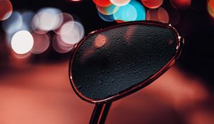 Preview wallpaper mirror, drops, glare, bokeh, lights, night