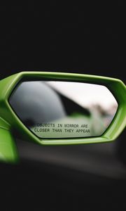 Preview wallpaper mirror, inscription, car, phrase