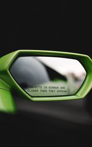 Preview wallpaper mirror, inscription, car, phrase