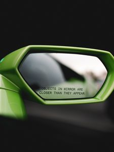 Preview wallpaper mirror, inscription, car, phrase