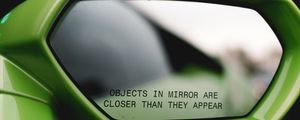 Preview wallpaper mirror, inscription, car, phrase