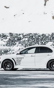 Preview wallpaper mitsubishi, auto, car, cars, machinery, white
