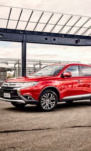 Preview wallpaper mitsubishi, outlander, au-spec, red, side view