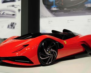 Preview wallpaper model, ferrari, style