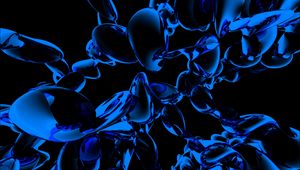 Preview wallpaper molecules, compounds, cells, blue, macro, microscopic