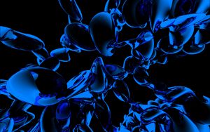 Preview wallpaper molecules, compounds, cells, blue, macro, microscopic