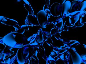 Preview wallpaper molecules, compounds, cells, blue, macro, microscopic
