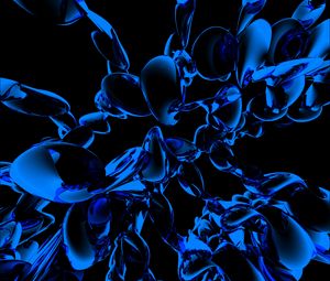 Preview wallpaper molecules, compounds, cells, blue, macro, microscopic