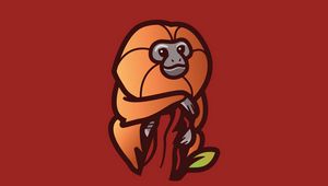 Preview wallpaper monkey, branch, art, vector, minimalism