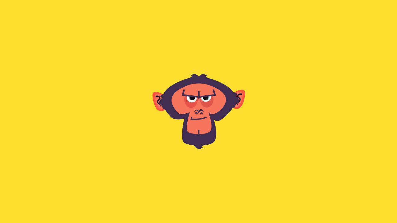 Wallpaper monkey, face, animal, vector