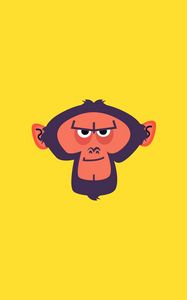 Preview wallpaper monkey, face, animal, vector