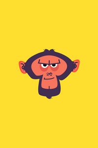 Preview wallpaper monkey, face, animal, vector