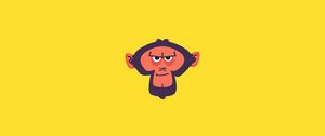 Preview wallpaper monkey, face, animal, vector