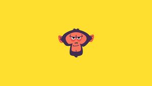 Preview wallpaper monkey, face, animal, vector