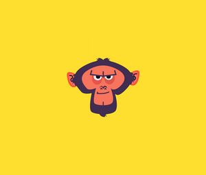 Preview wallpaper monkey, face, animal, vector