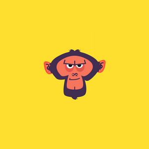 Preview wallpaper monkey, face, animal, vector