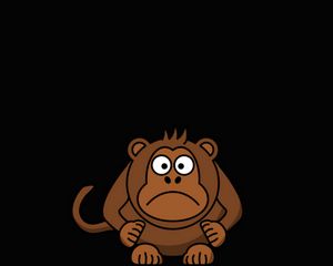 Preview wallpaper monkey, funny, art, vector