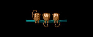 Preview wallpaper monkeys, branch, art, vector
