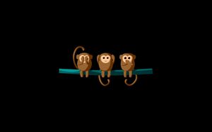 Preview wallpaper monkeys, branch, art, vector