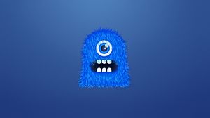 Preview wallpaper monster, background, blue